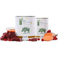 Produktbild von alsa-nature JUBILÄUM Hundefutter Nass Wild mit Süßkartoffel und Johannisbeere Stückchen in Sauce Monoprotein mit hohem Fleischanteil 400 g - 400 g