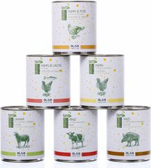 alsa-nature JUBILÄUM-Menü-Mix Hundefutter Nass Adult Getreidefrei Glutenfrei Monoprotein Sensitive Huhn Pute Rind 12 x 800 g - 12 x 800 g – Bild 1 von 1