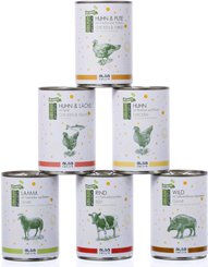 alsa-nature JUBILÄUM-Menü-Mix Hundefutter Nass Adult Getreidefrei Glutenfrei Monoprotein Sensitive Huhn Pute Rind 120 x 400 g - 120 x 400 g – Bild 1 von 1