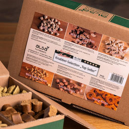 Produktbild von alsa-nature Knabber-Selection Belohnungssnack für Hunde mit Hirsch Wild und Lamm getreidefrei und glutenfrei 600g