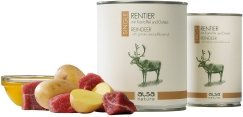 Produktbild von alsa-nature SINGLE Hundefutter Nassfutter Rentier mit Kartoffel Monoprotein Sensitive Stückchen in Sauce 120 x 400 g - 120 x 400 g