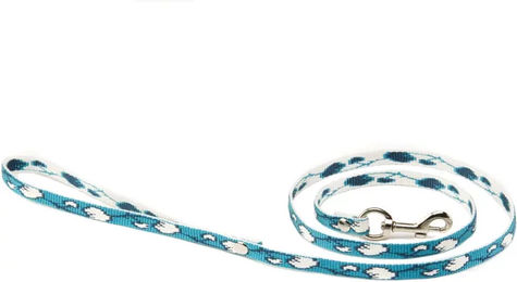 Produktbild von Alter Ego Hundeleine aus Leder mit Blumenkunst Bambus in Blau
