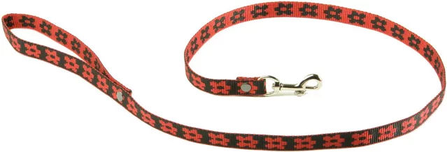 Produktbild von Alter Ego Hundeleine Fleur Bunt Rot Größe S mit Gurtband für kleine Hunde