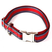 Produktbild von Alu-Max Hundehalsband aus wasserabweisendem Nylon in Rot mit Muster 45-70cm 25mm