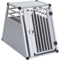 Produktbild von AluRide Autohundebox aus Aluminium in Größe S, grau/silber, wasserdicht