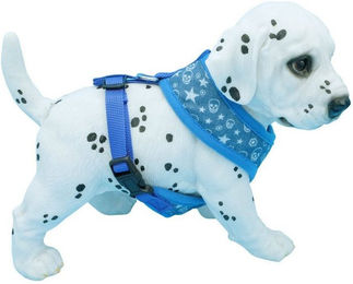 Alvonja Hundegeschirr mit Totenkopf-Design für kleine und mittelgroße Hunde, Blau, Polyester, Größe L – Bild 1 von 1
