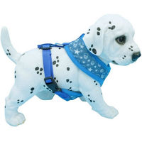Produktbild von Alvonja Hundegeschirr mit Totenkopf-Design für kleine und mittelgroße Hunde, Blau, Polyester, Größe L