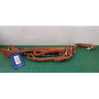 Produktbild von Amahorse Navajo Pearls Western Breatcollar Vorderzeug aus Leder in Braun
