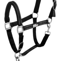 Produktbild von Amahorse Nylon-Halfter mit Leine reflektierend in Dunkelgrün für Pferde Größe Cob