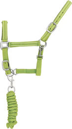 Amahorse Reflektierendes Nylon-Halfter mit Leine für Pferde Größe Full Farbe Grün – Bild 1 von 7