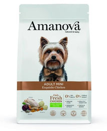 Amanova Super Premium Mini-Hundefutter für kleine Rassen Adult mit Huhn getreidearm und hypoallergen – Bild 1 von 2
