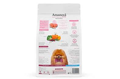Amanova Super Premium Mini Trockenhundefutter Adult Lachs Getreidefrei Hypoallergen Monoprotein 2 kg - 2 kg – Bild 1 von 4
