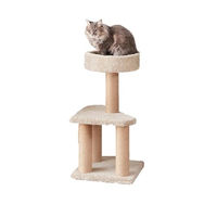 Produktbild von Amazon Basics Kratzbaum für Katzen mit Kratzstämmen aus Sisal, mittelgroß, Beige, 40 x 40 x 80 cm