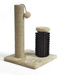Amazon Basics Kratzbaum für Katzen und Kätzchen mit Seil, klein, beige, 42 cm – Bild 1 von 3