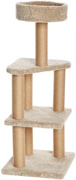 Amazon Basics Kratzbaum mit Kratzstämmen für Katzen in Beige, groß, 45 x 45 x 117 cm – Bild 1 von 2