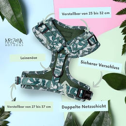 Amazonia Softgeschirr Arizona Hotdogs für Katzen in Grün XS – Bild 1 von 4