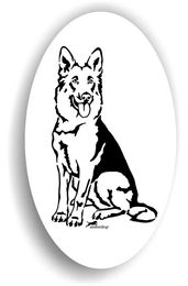 Produktbild von Amberdog Aufkleber Deutscher Schäferhund Sticker
