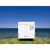 Produktbild von Amberdog Aufkleber Prager Rattler Kopf für Auto und Wohnmobil Schwarz 20cm