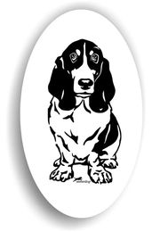 Produktbild von Amberdog Basset Hound Aufkleber Sticker