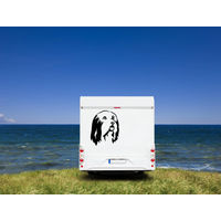 Produktbild von Amberdog Bearded Collie Wandtattoo Aufkleber für Auto und Wohnmobil Schwarz 30cm
