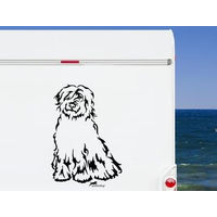 Produktbild von amberdog Bergamasker Aufkleber für Auto, Wohnmobil und Wandtattoo Schwarz 30cm