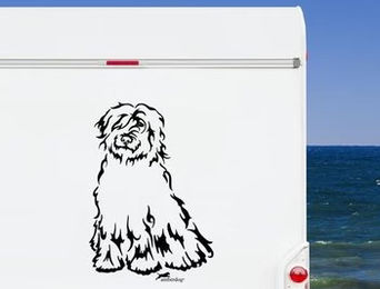 amberdog Bergamasker Aufkleber für Auto, Wohnmobil und Wandtattoo Schwarz 50cm – Bild 1 von 1