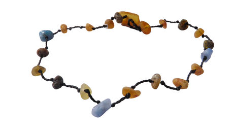 Produktbild von Amberdog Bernstein Fusskettchen Blauquarz für kleine Hunde 28cm
