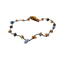 Produktbild von Amberdog Bernstein Fusskettchen Blauquarz für kleine Hunde 28cm