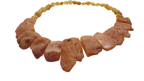 Produktbild von Amberdog Bernsteincollier Natur in Gelb und Orange aus Naturmaterial