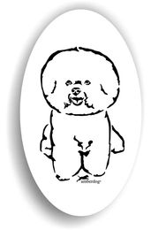 Produktbild von Amberdog Bichon a Poil Frisé Sticker Aufkleber
