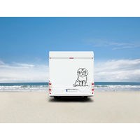 Produktbild von Amberdog Bolonka Aufkleber Wandtattoo für Auto und Wohnmobil Schwarz 50cm
