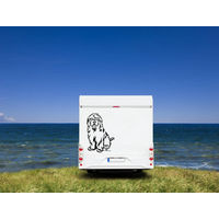 Produktbild von Amberdog Briard Wohnmobil Aufkleber Wandtattoo Weiß 50cm