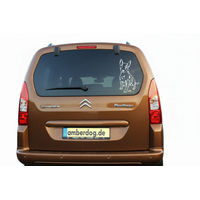Produktbild von Amberdog Bullterrier Wandtattoo Wohnmobil Aufkleber Weiß 50cm