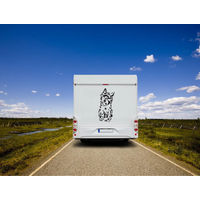 Produktbild von Amberdog Cairn Terrier Wohnmobil Aufkleber Wandtattoo Weiß 50cm