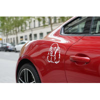Produktbild von Amberdog Cocker Spaniel Kopf Auto Aufkleber Wandtattoo Weiß 50cm
