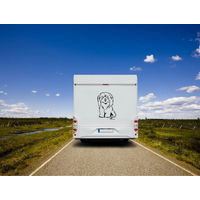 Produktbild von Amberdog Coton de Tulear Wandtattoo Aufkleber für Auto und Wohnmobil Schwarz 20cm