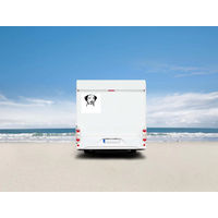 Produktbild von Amberdog Dalmatiner Kopf Wandtattoo Aufkleber für Auto und Wohnmobil Weiß 30cm
