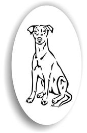 Produktbild von amberdog Deutscher Pinscher Sticker Aufkleber