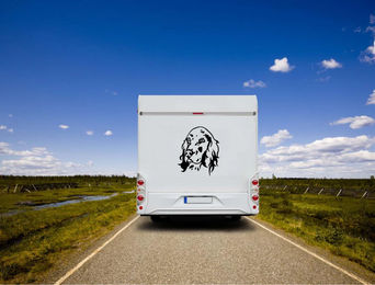 Produktbild von Amberdog English Setter Wandtattoo Wohnmobil Aufkleber Schwarz 20cm