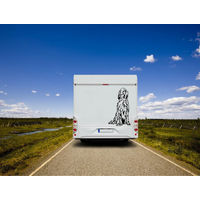 Produktbild von Amberdog English Setter Wohnmobil Aufkleber Wandtattoo Schwarz 20cm