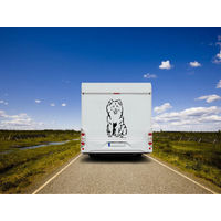 Produktbild von Amberdog Eurasier Wandtattoo Aufkleber für Auto und Wohnmobil Weiß 20cm