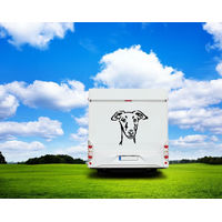 Produktbild von Amberdog Galgo Wandtattoo Aufkleber für Auto und Wohnmobil Schwarz 50cm