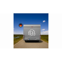Produktbild von Amberdog Goldendoodle Kopf Silhouette Wandtattoo Auto Wohnmobil Aufkleber Schwarz 50cm