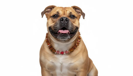 Produktbild von amberdog® Halsband aus Bernstein und Koralle in Braun Rot Bunt Länge 46cm