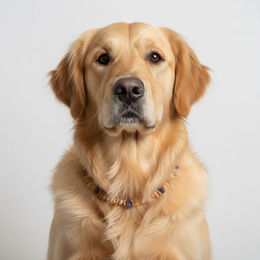Produktbild von Amberdog Halsband Bernsteinkette mit Amethyst aus Naturmaterial Gelb und Lila 38cm