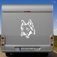 Produktbild von amberdog Harzer Fuchs Aufkleber und Wandtattoo Kopf-Motiv Schwarz 30cm