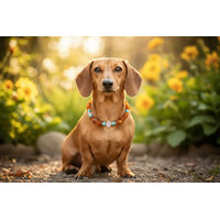 Produktbild von Amberdog Hunde Bernsteinkette mit Howlith und Rosenquarz 22cm