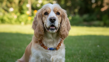 Produktbild von Amberdog Hundehalsband aus Naturmaterial mit Bernstein, Lapislazuli und Hämatit in Größe S