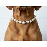 Produktbild von Amberdog Hundehalsband EM-Keramik-Wood-Flex in Natur Beige 35-45cm