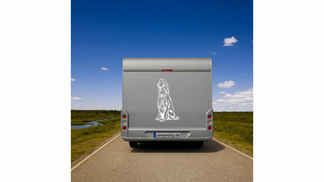 Produktbild von Amberdog Irish Setter Wohnmobil Aufkleber Wandtattoo Schwarz 50cm